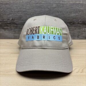 Robert Kaufman Fabrics Hat Cap Strap Back Mens One Size Beige Twill Baseball